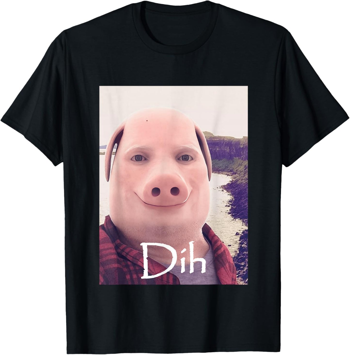 Dih John Pork Funny brainrot Calling Meme gen z dihh T-Shirt - T-Shirt | Black