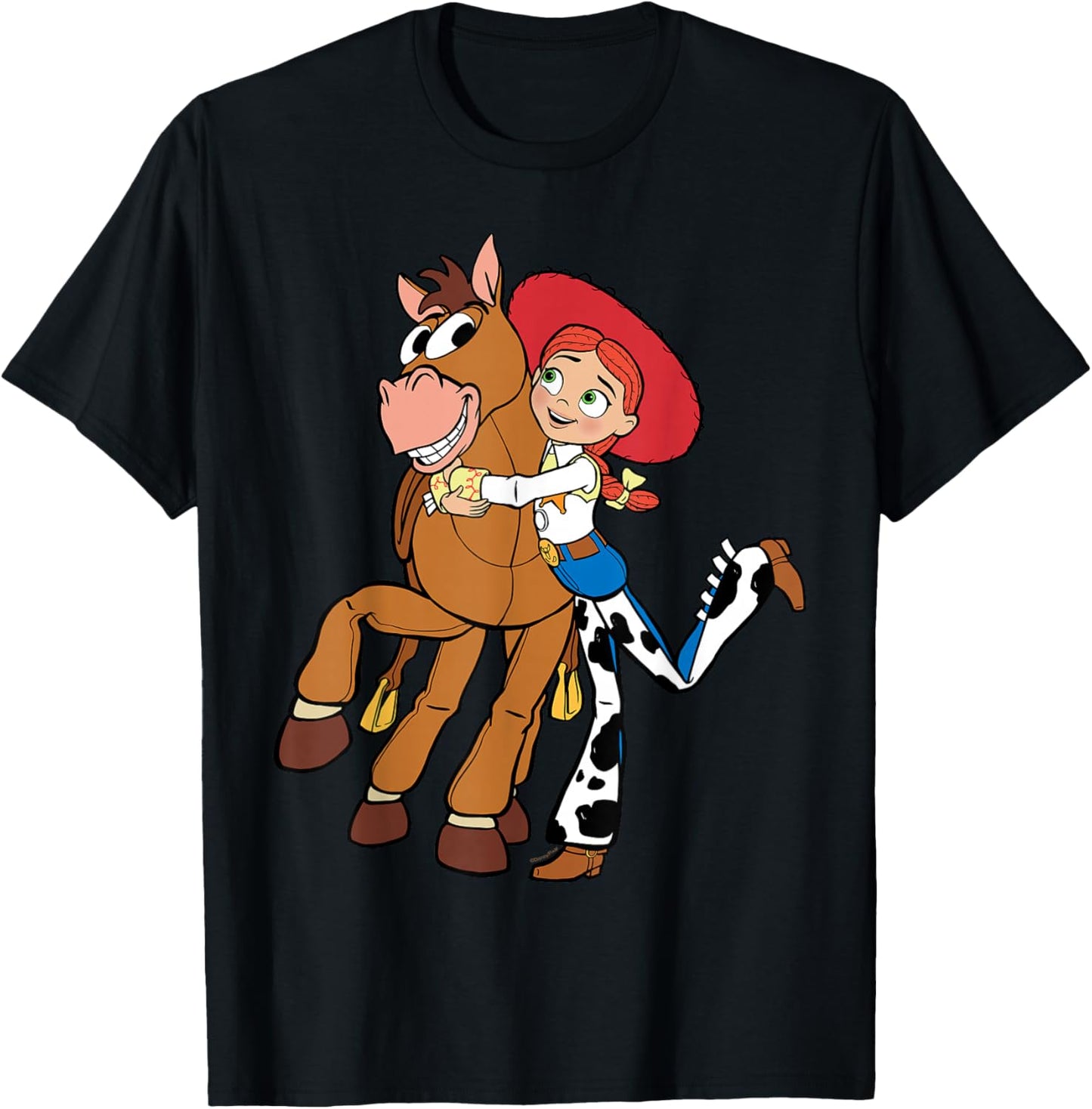 Disney and Pixar's Toy Story 5 Sheriff Jessie & Bullseye Hug T-Shirt - T-Shirt | Black