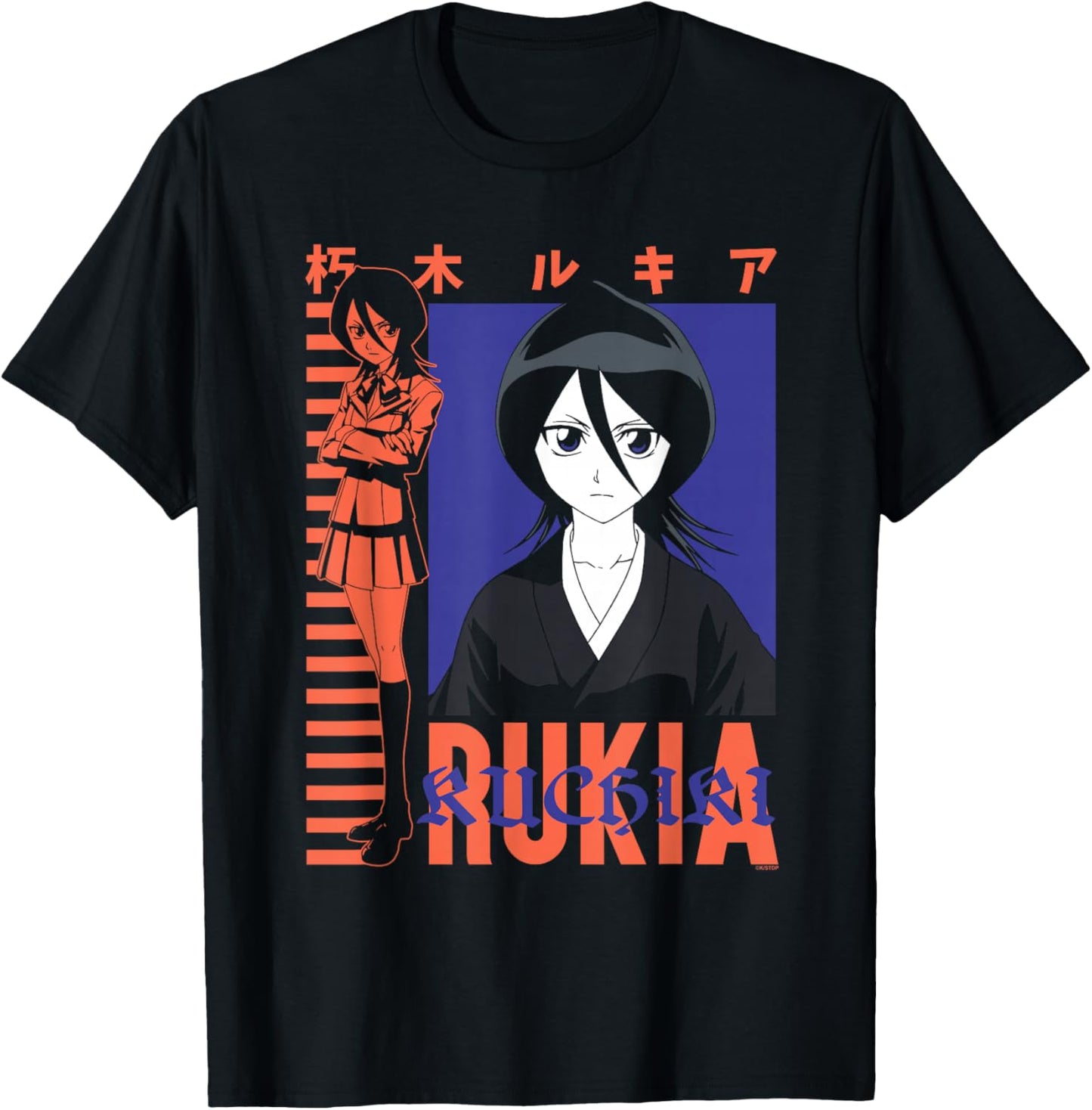 Bleach Rukia Color Block Collage Classic Anime T-Shirt - T-Shirt | Black