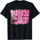 Retro Groovy Pink Out Football Breast Cancer Awareness T-Shirt - T-Shirt | Black