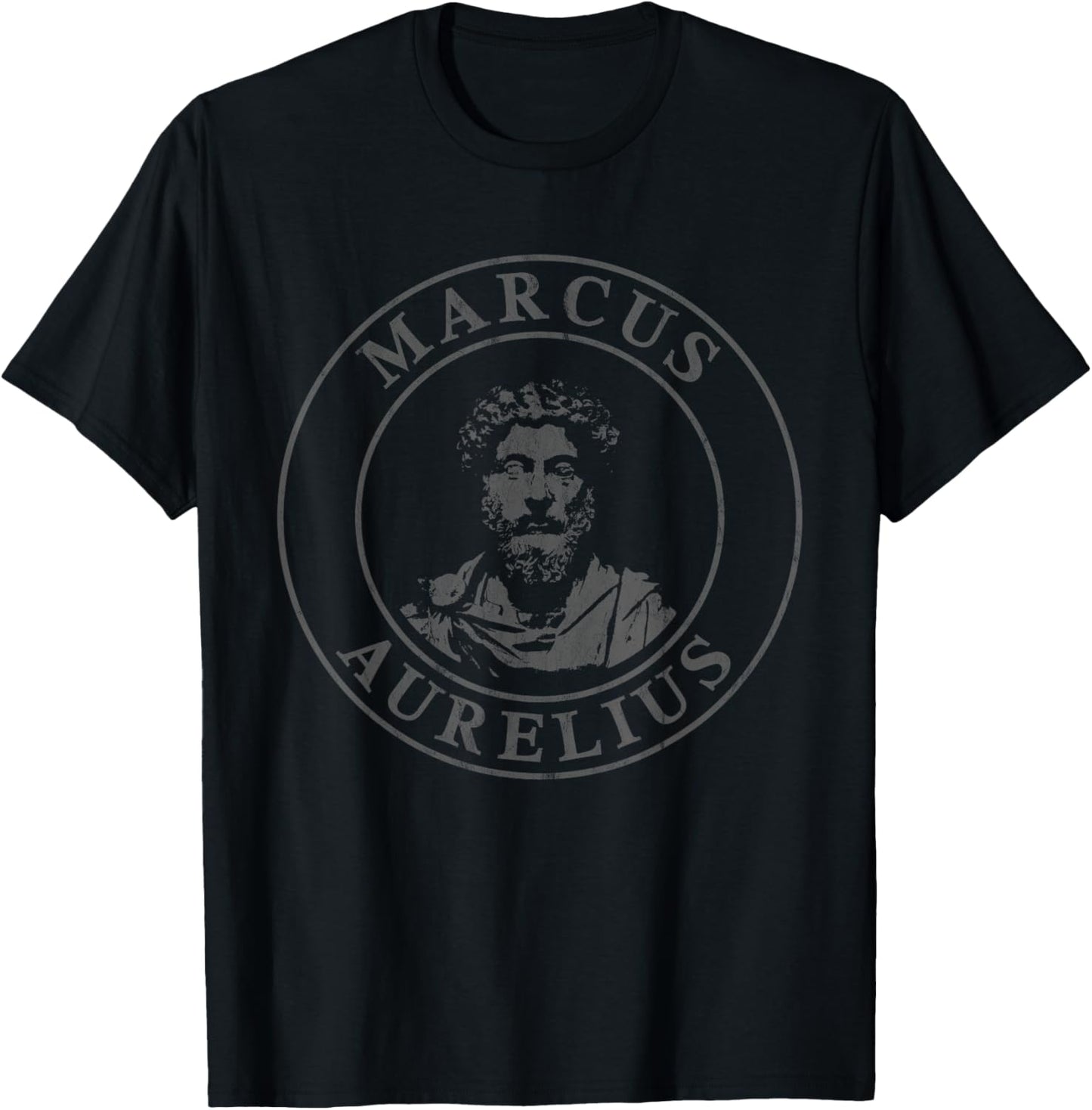 The Great Stoic Marcus Aurelius - Vintage T-Shirt - T-Shirt | Black