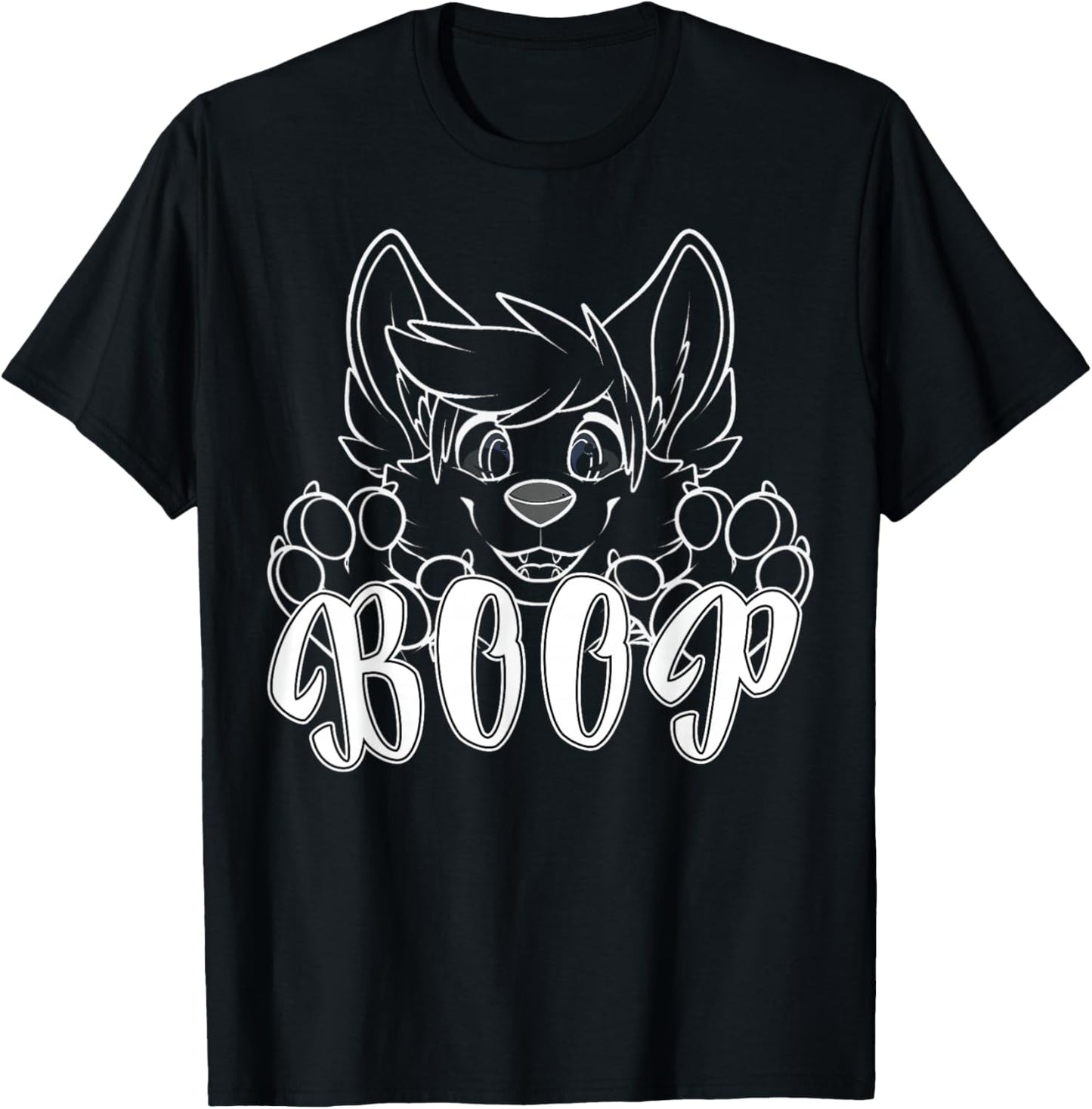 Fursuit Furry Puppy Dog Fursona -Adults Cute Boop Puppy Dog Fursuit Fandom T-Shirt - T-Shirt | Black