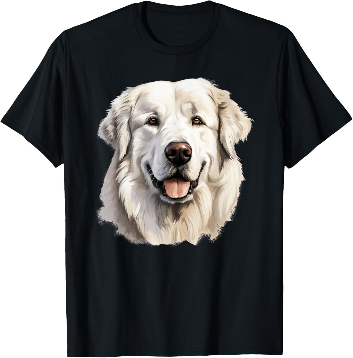 Great Pyrenees Dog Portrait T-Shirt - T-Shirt | Black