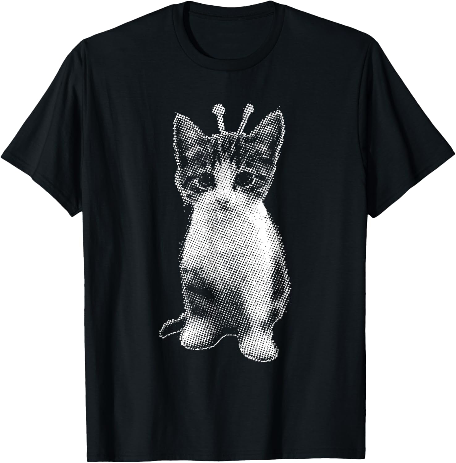 Silly Cat Alien Y2K Vintage Kitten Gnarp T-Shirt - T-Shirt | Black