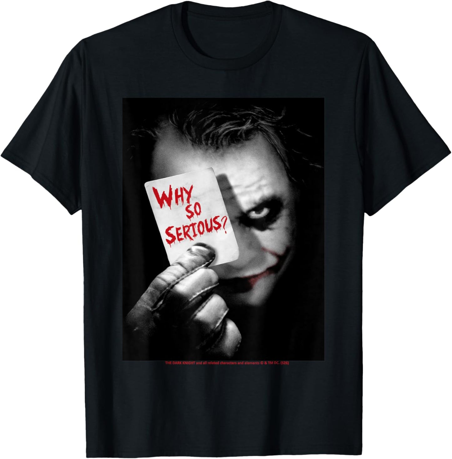 Carte de Joker Why So Serious avec Citation Dark Knight T-Shirt - T-Shirt | Black