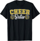 Cheer Sister My Favorite Cheerleader Calls Me Sisters Yellow T-Shirt - T-Shirt | Black