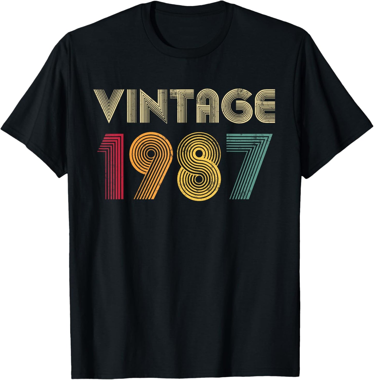 Vintage 1987 39th Birthday 39 Years Old Retro Men Women T-Shirt - T-Shirt | Black