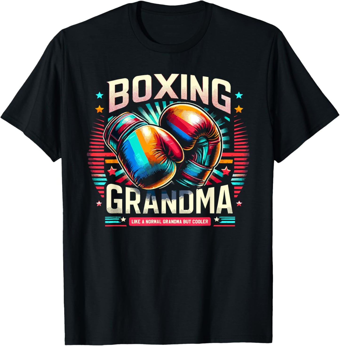 Boxing Grandma Grandmother Boxer Fan T-Shirt - T-Shirt | Black
