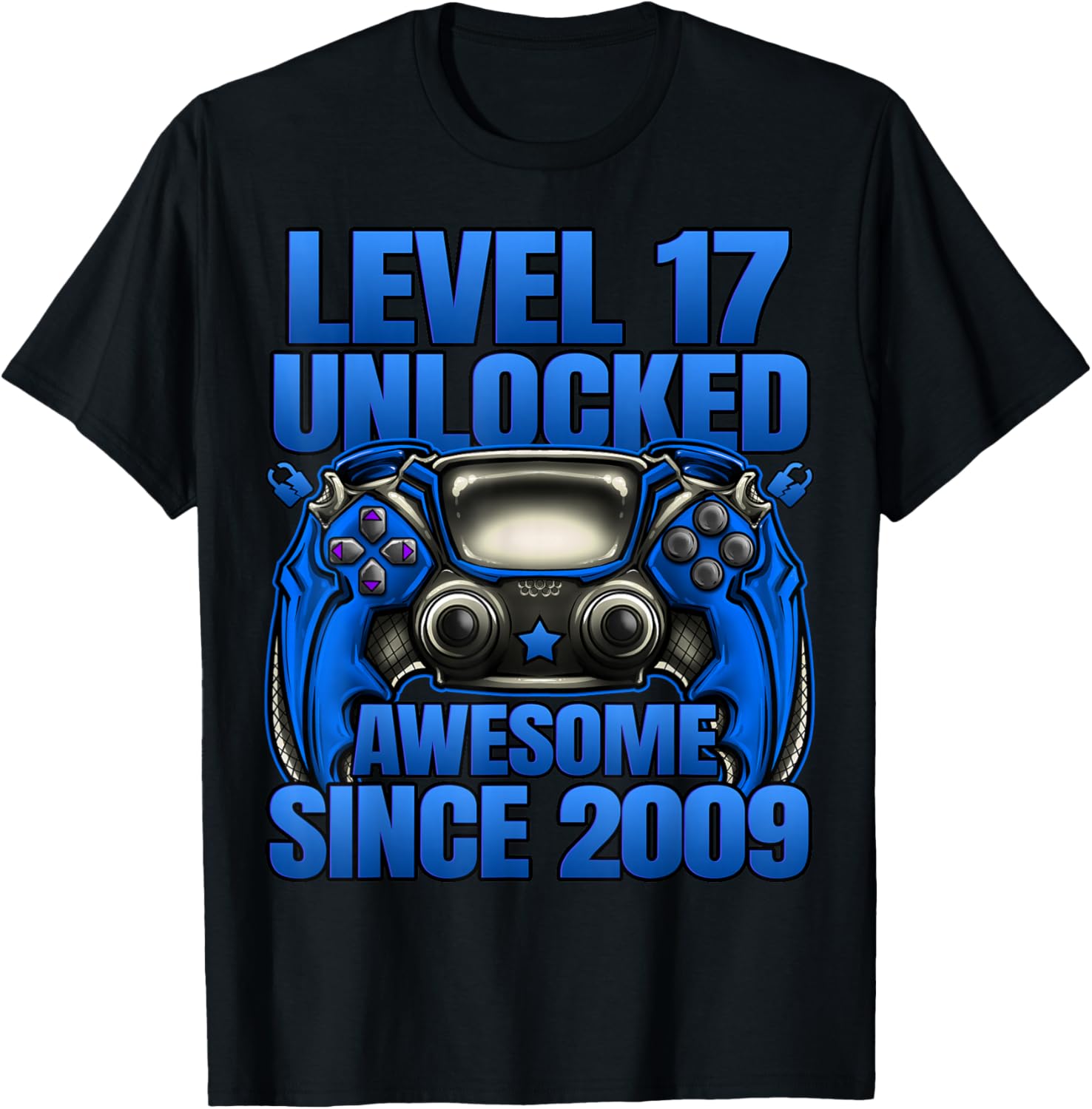 Level 17 Unlocked 17 Year Old Gifts Boys 17th Birthday Boy T-Shirt - T-Shirt | Black