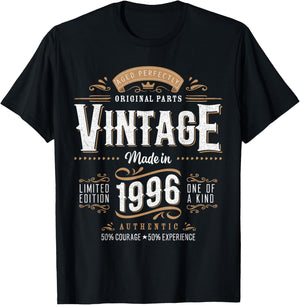 Vintage 1996 Dual Sided 30th Birthday 30 Years Old T-Shirt - T-Shirt | Black