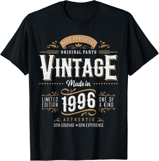 Vintage 1996 Dual Sided 30th Birthday 30 Years Old T-Shirt - T-Shirt | Black