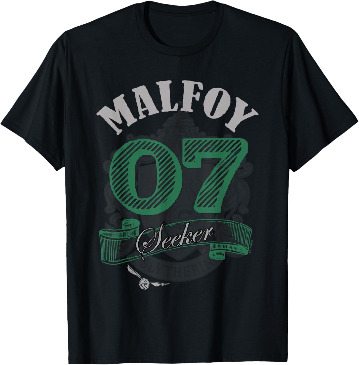 Harry Potter Malfoy Seeker T-Shirt - T-Shirt | Black