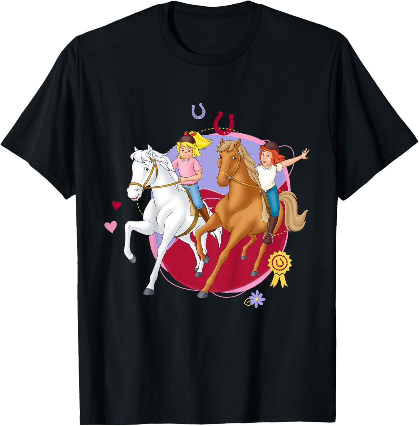 Kinder Bibi & Tina - Pferde Ausritt T-Shirt - T-Shirt | Black
