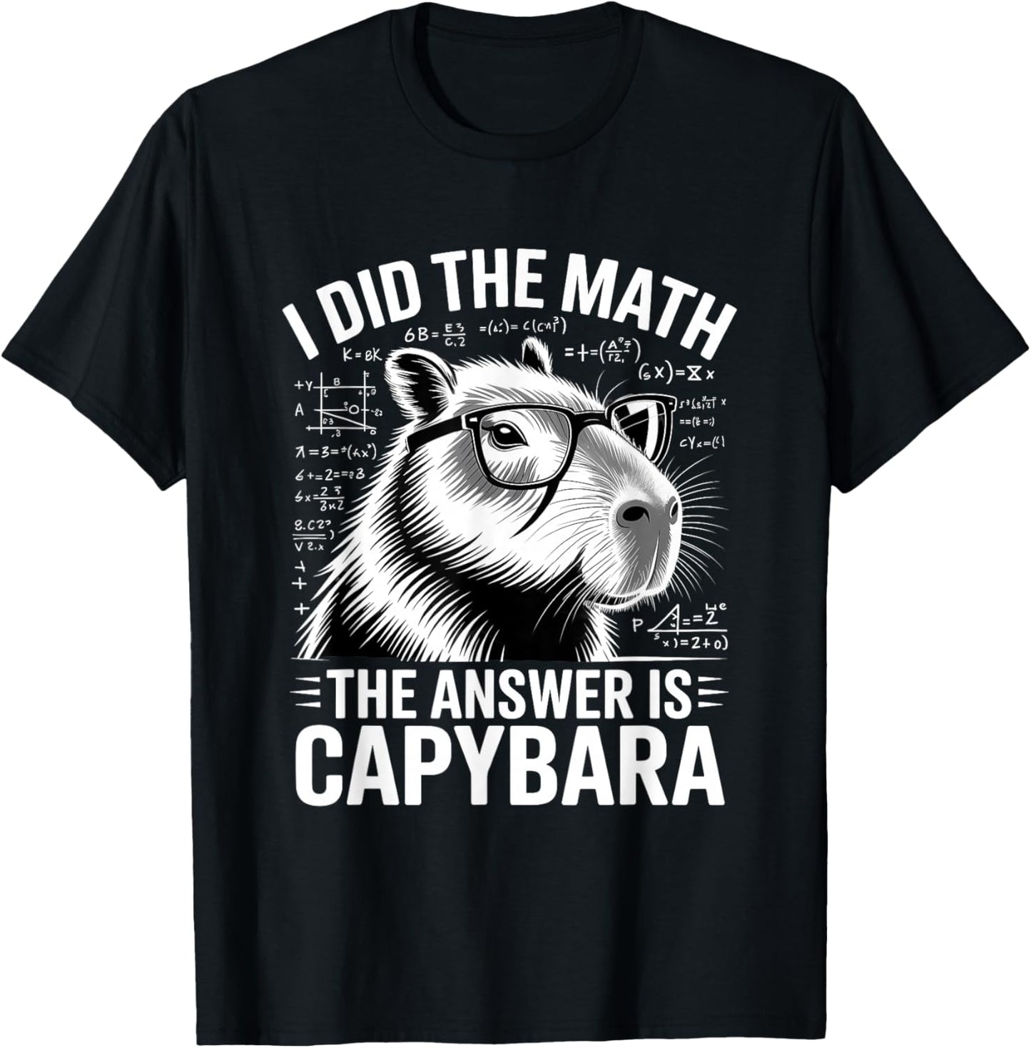 I Did The Math The Answer is Capybara T-Shirt - T-Shirt | Black