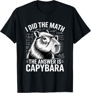 I Did The Math The Answer is Capybara T-Shirt - T-Shirt | Black