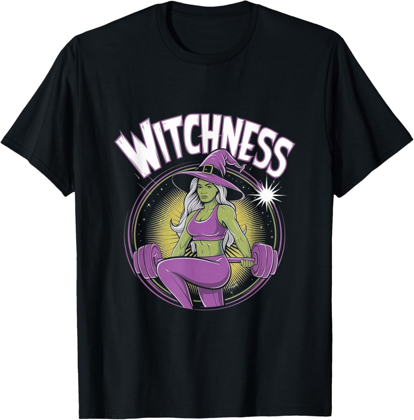 Witchness - Funny Fitness Halloween Pun Costume Gym T-Shirt - T-Shirt | Black