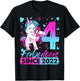 4th Birthday Shirt Girl 4 Year Old Gifts 4 Birthday Girl T-Shirt - T-Shirt | Black