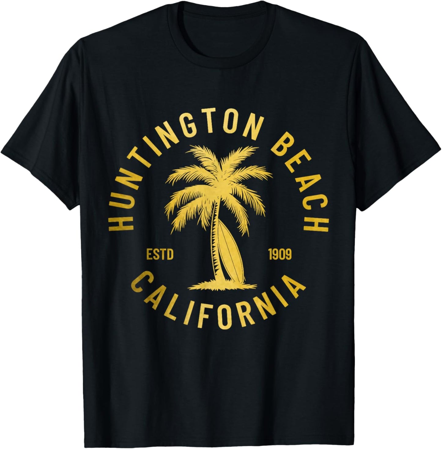 Huntington Beach California Surf T-Shirt - T-Shirt | Black