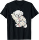 Funny Sleepy Bichon Frise Pajama Men Women Kids T-Shirt - T-Shirt | Black