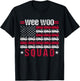 Funny Wee Woo Squad Fire Truck Design for Kids and Adults T-Shirt - T-Shirt | Black