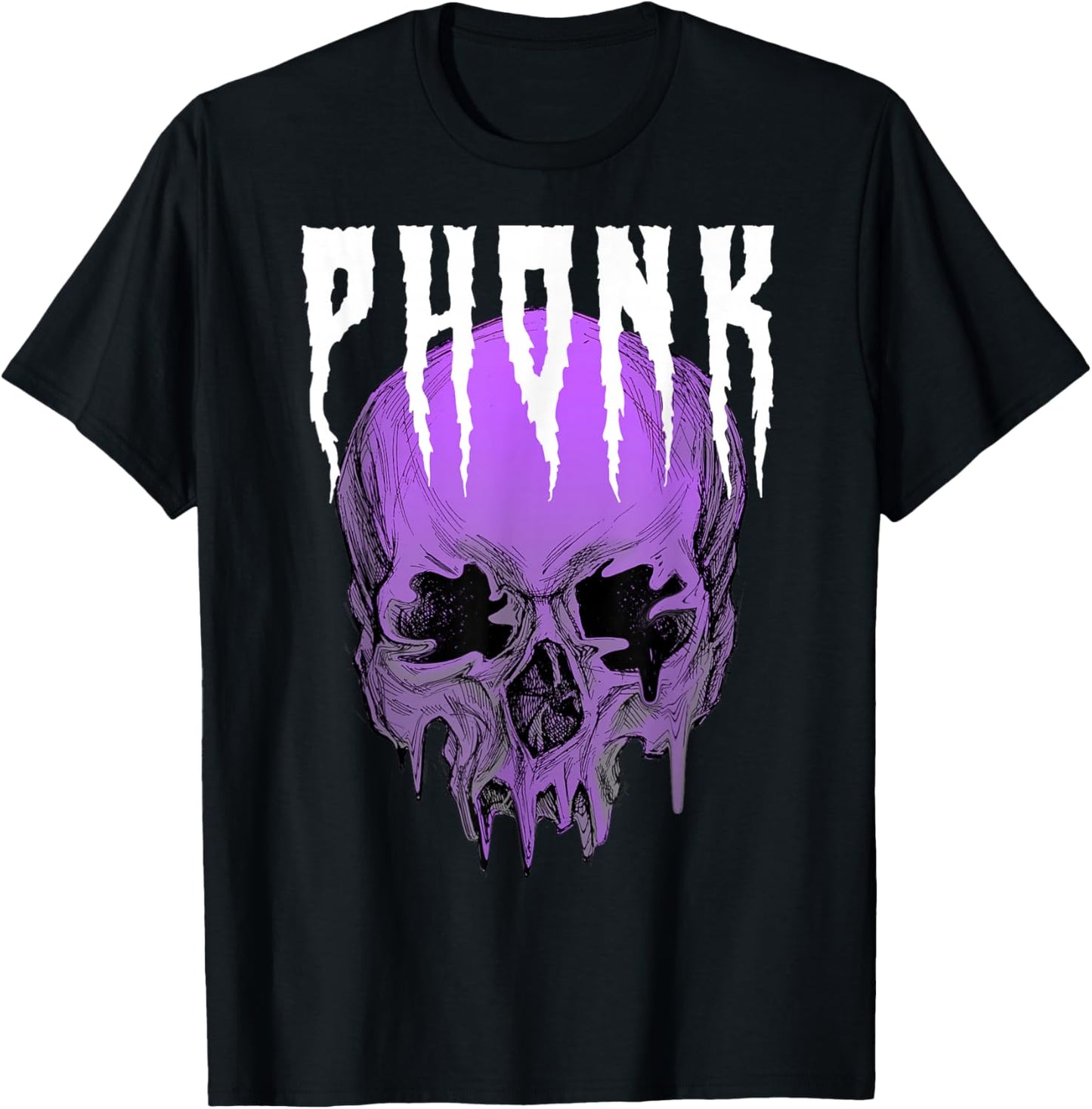 Phonk Skull T-Shirt - T-Shirt | Black