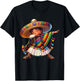 Funny Mexican Dabbing Girl Cinco De Mayo T-Shirt - T-Shirt | Black
