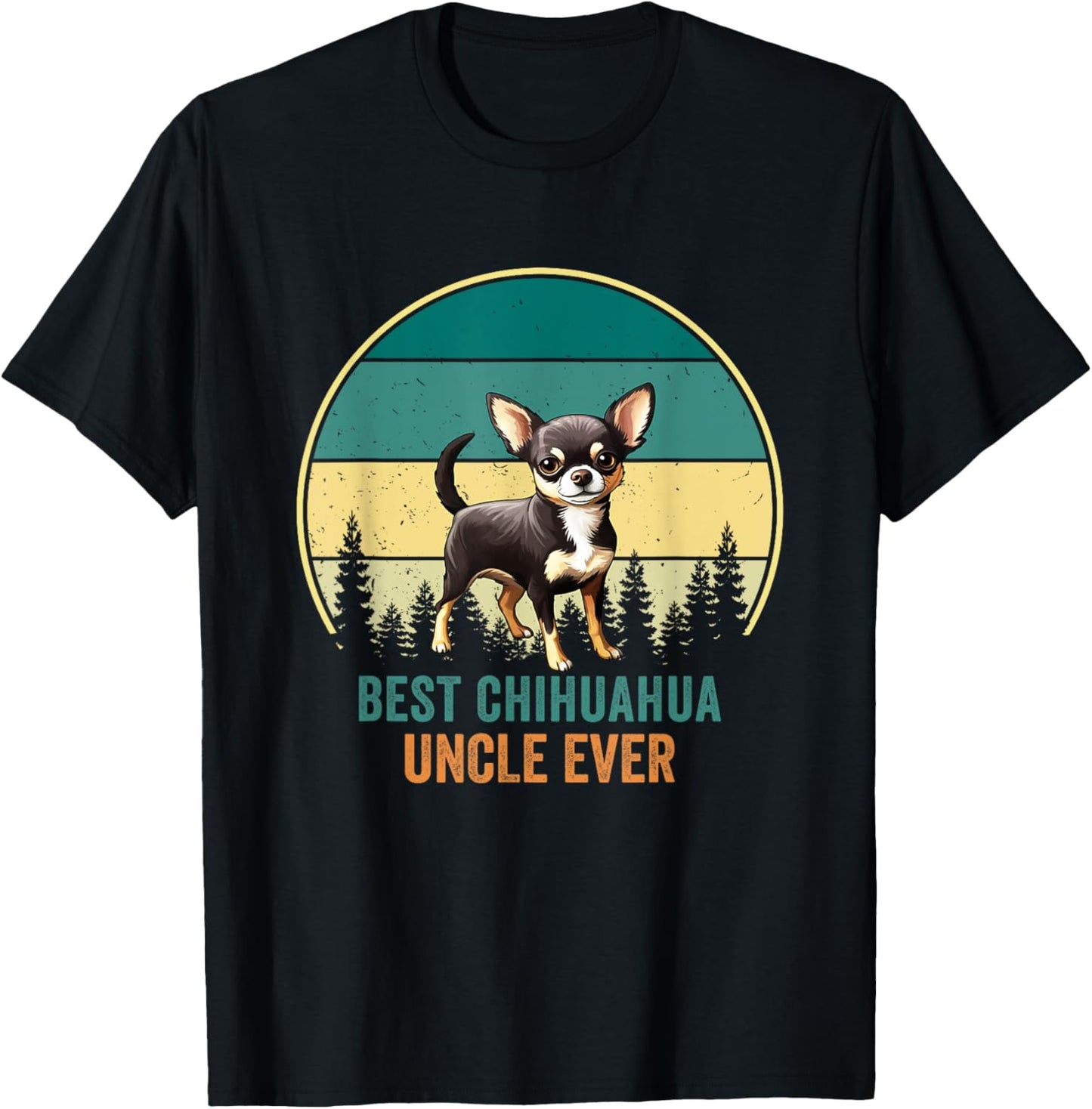 Best Chihuahua Uncle Ever Retro Vintage Dog Father Women T-Shirt - T-Shirt | Black