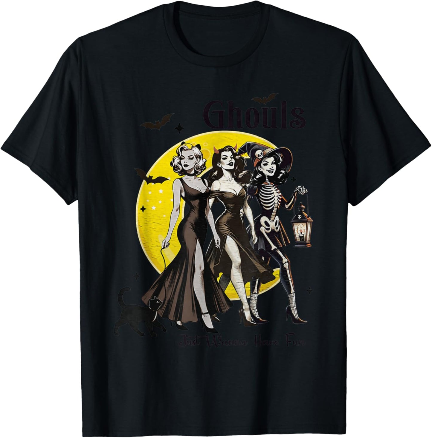Ghouls Just Wanna Have Fun Women Funny Halloween T-Shirt - T-Shirt | Black