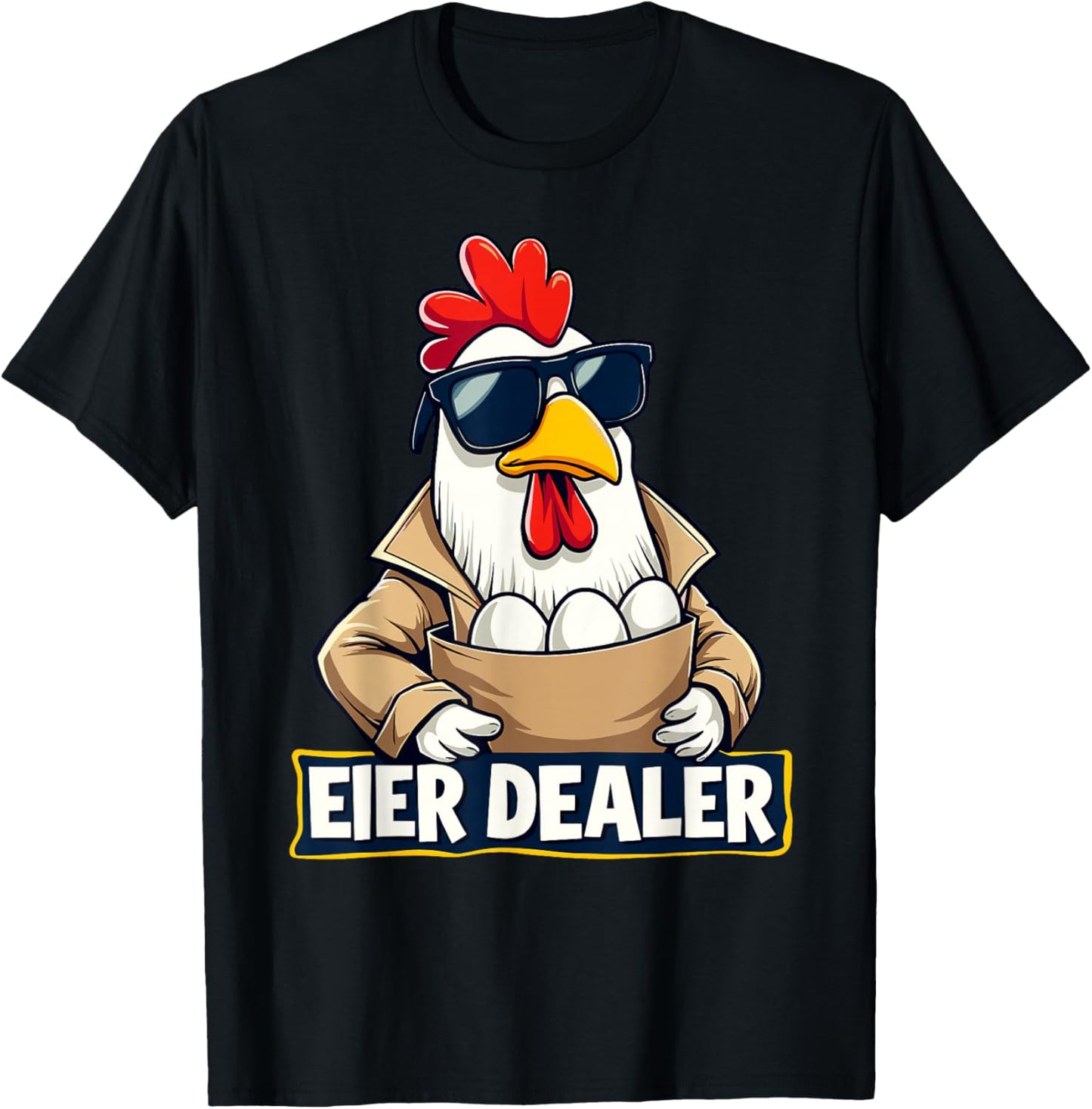 Eierdealer Cool Hahn Eierverkäufer Eiermann Eier Hühnerstall T-Shirt - T-Shirt | Black