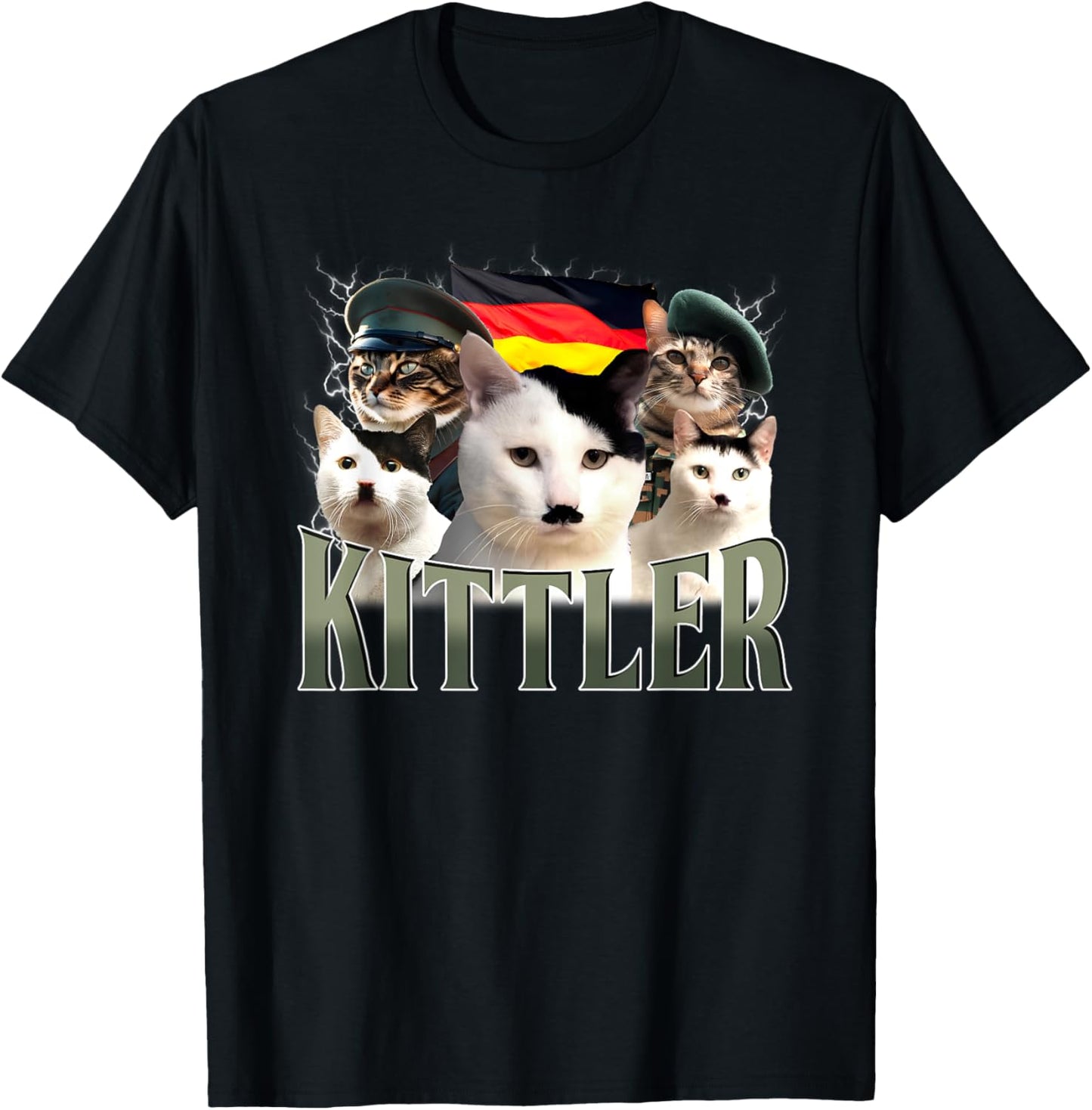 Kittler Cat Cool Grumpy Animal Cat Lover T-Shirt - T-Shirt | Black