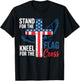 Stand for The Flag, Kneel for The Cross Patriotic Faith T-Shirt - T-Shirt | Black