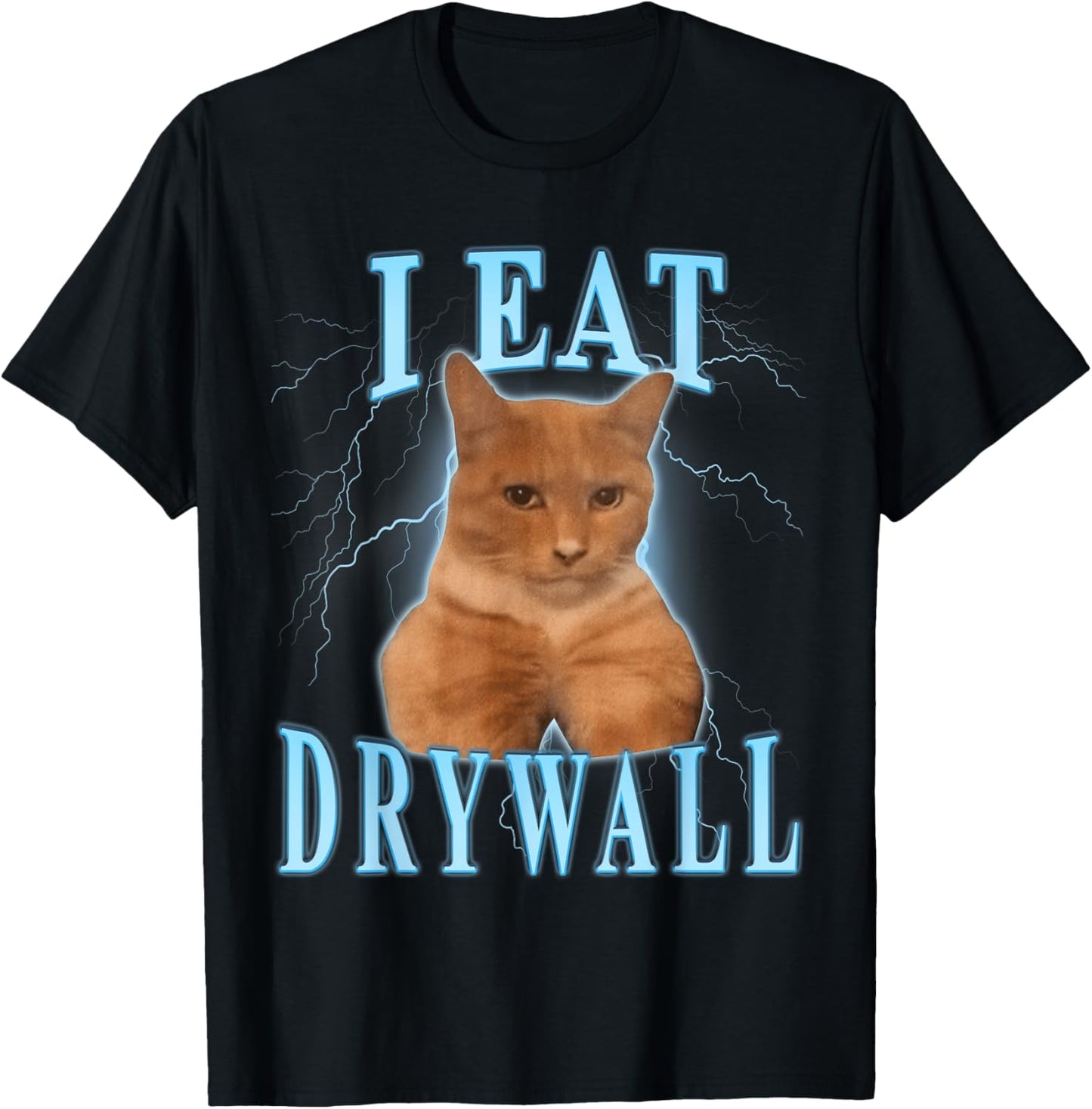 I eat drywall Cat Men Women Kids T-Shirt - T-Shirt | Black