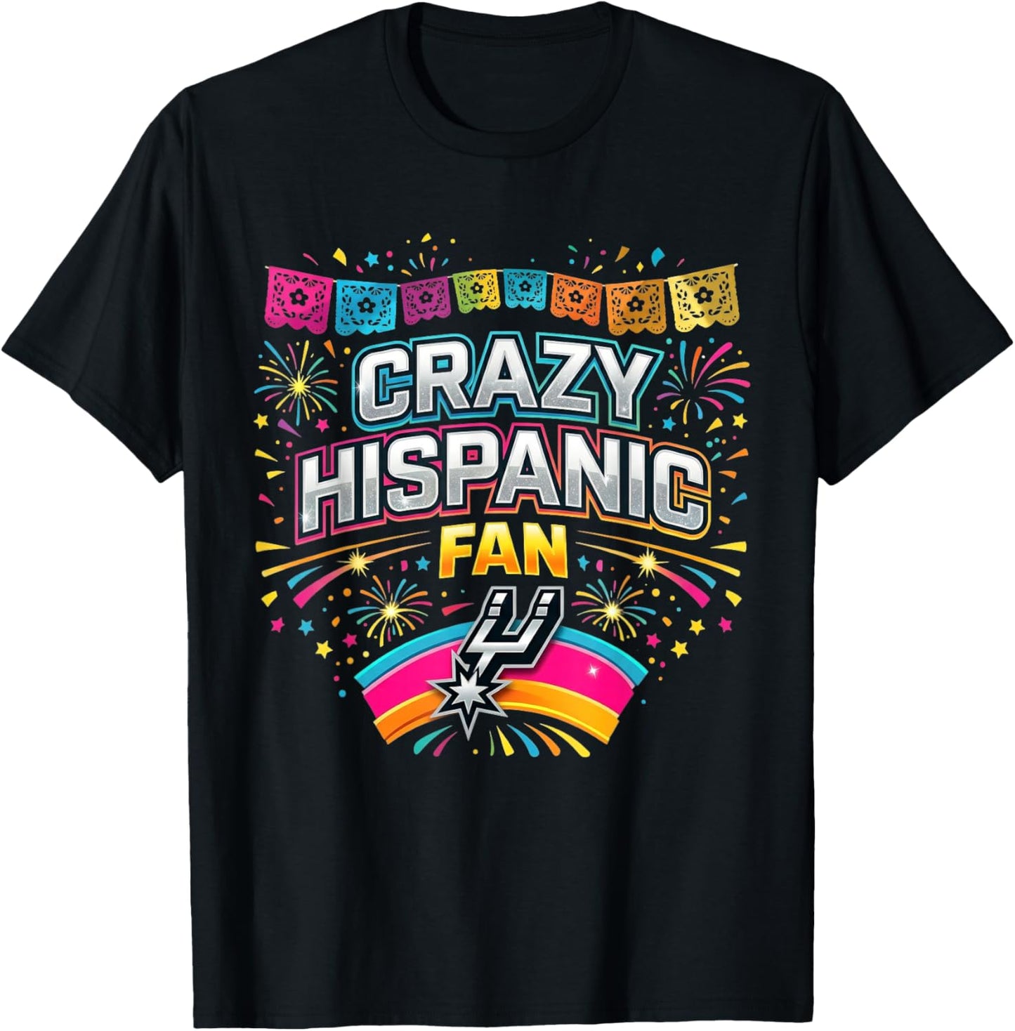 Crazy Hispanic Fan T-Shirt - T-Shirt | Black