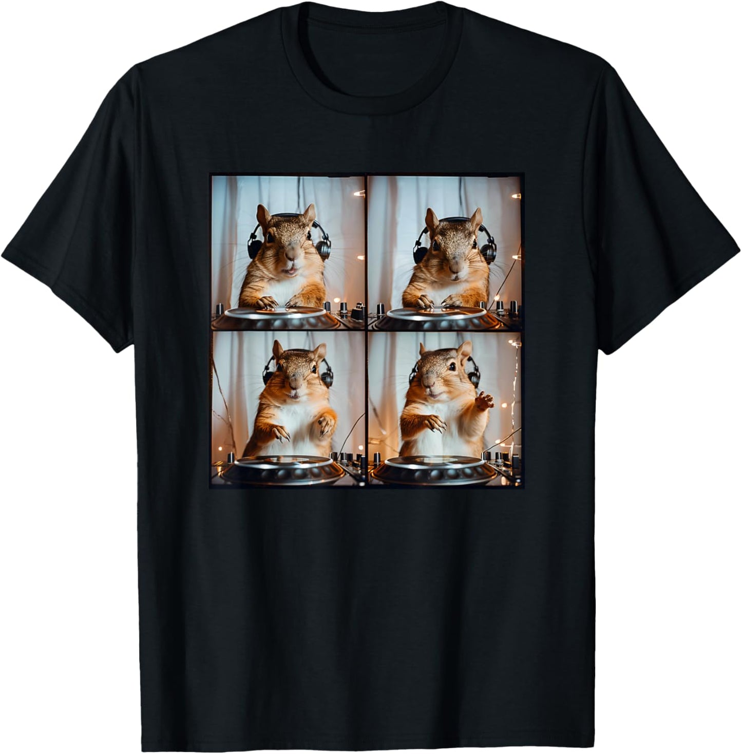 Funny Squirrel Nature Photo Animal Photobooth Squirrel Mom T-Shirt - T-Shirt | Black