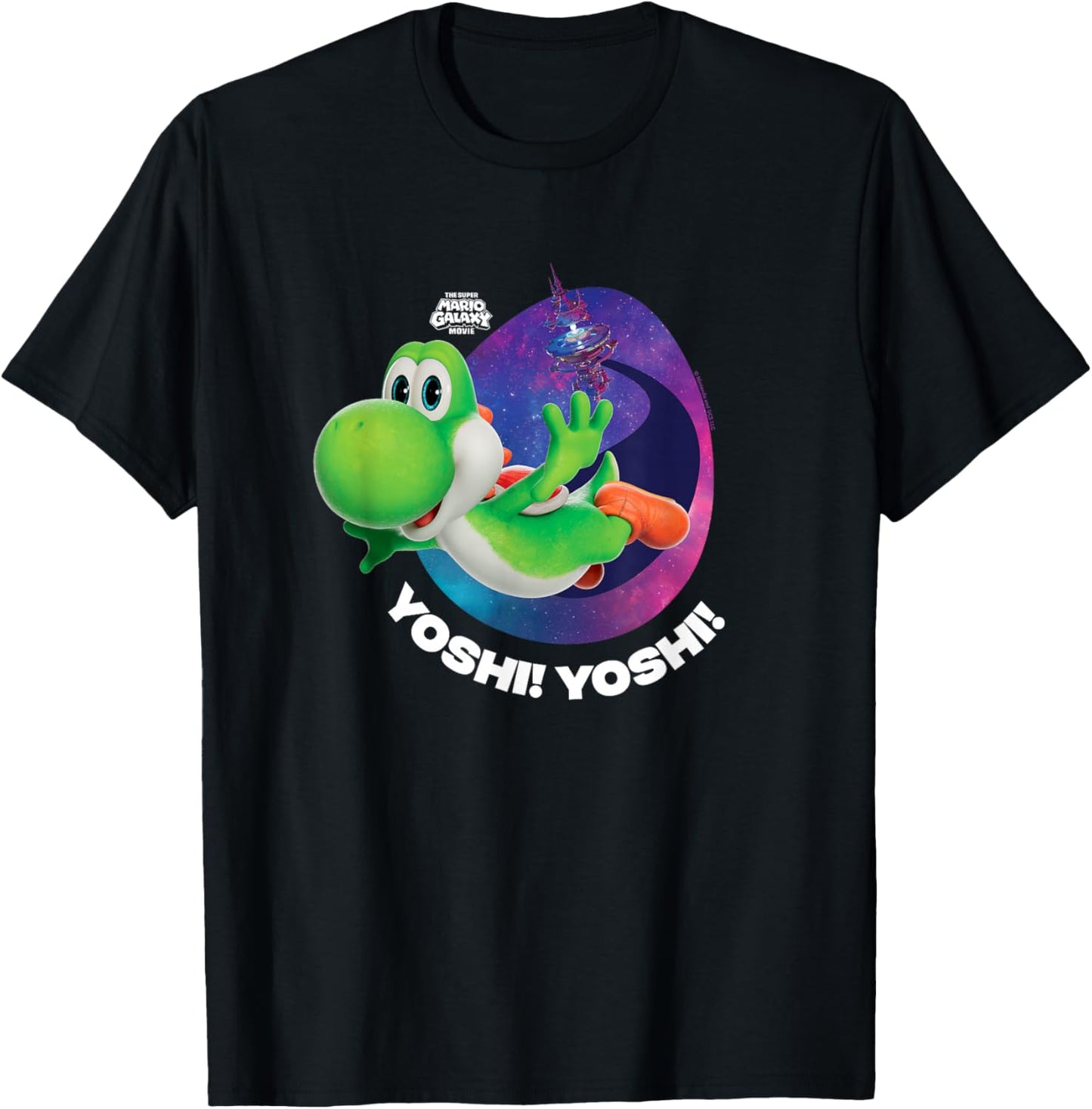 The Super Mario Galaxy Movie Yoshi Soars T-Shirt - T-Shirt | Black