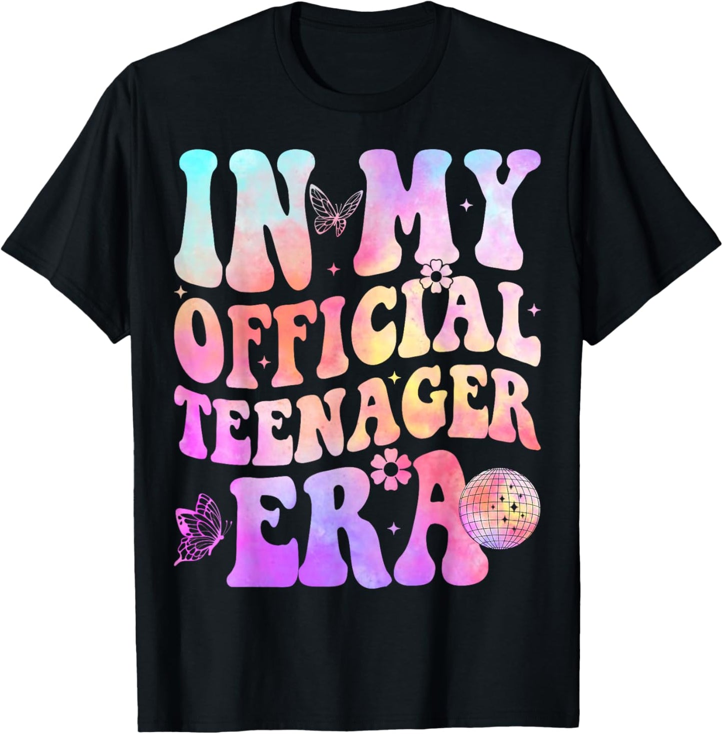 in My Official Teenager Era - 13th Birthday T-Shirt - T-Shirt | Black