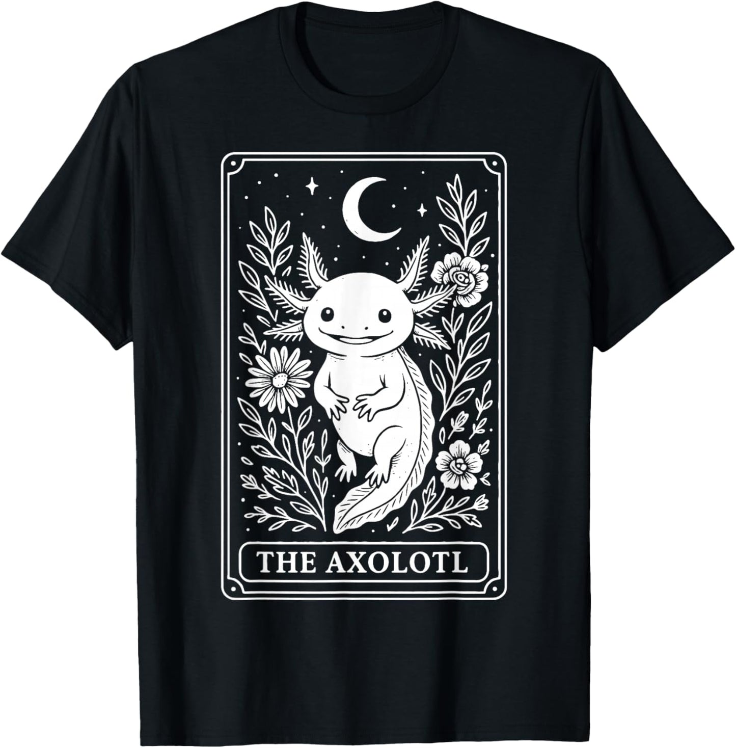The Axolotl Tarot Card T-Shirt - T-Shirt | Black