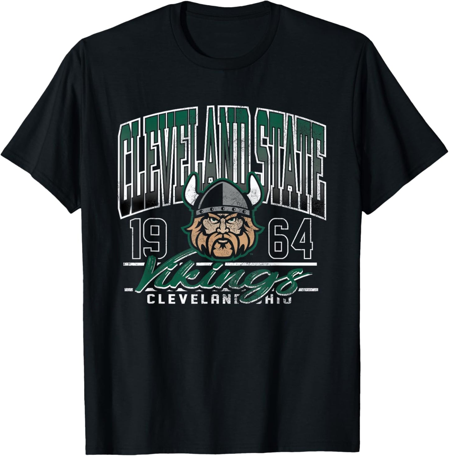 Cleveland State Vikings Kicking It Black Officially Licensed T-Shirt - T-Shirt | Black
