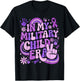 in My Military Child Era Groovy Purple Up for Military Kids T-Shirt - T-Shirt | Black