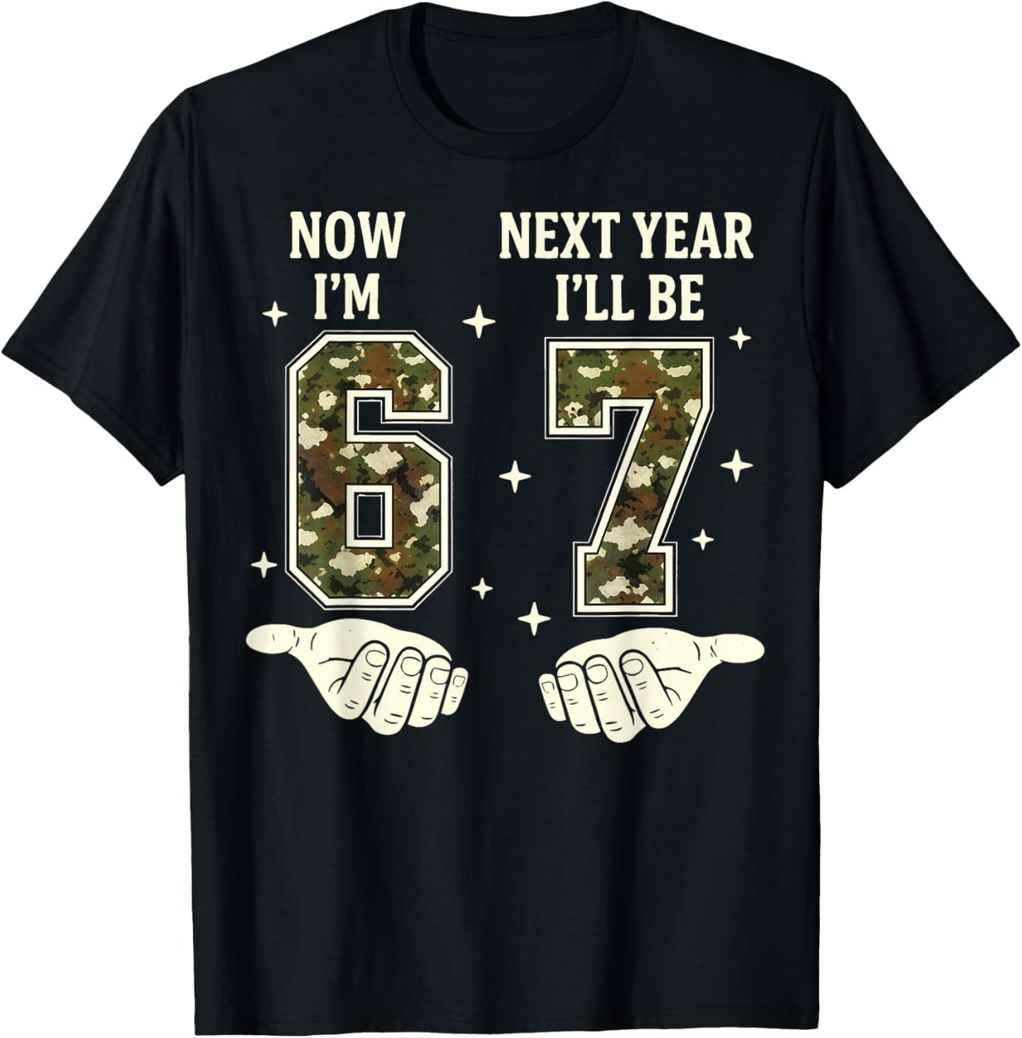 Now I'm 6 Next Year I'll Be 7 67 Birthday Boy Gifts for Kids T-Shirt - T-Shirt | Black