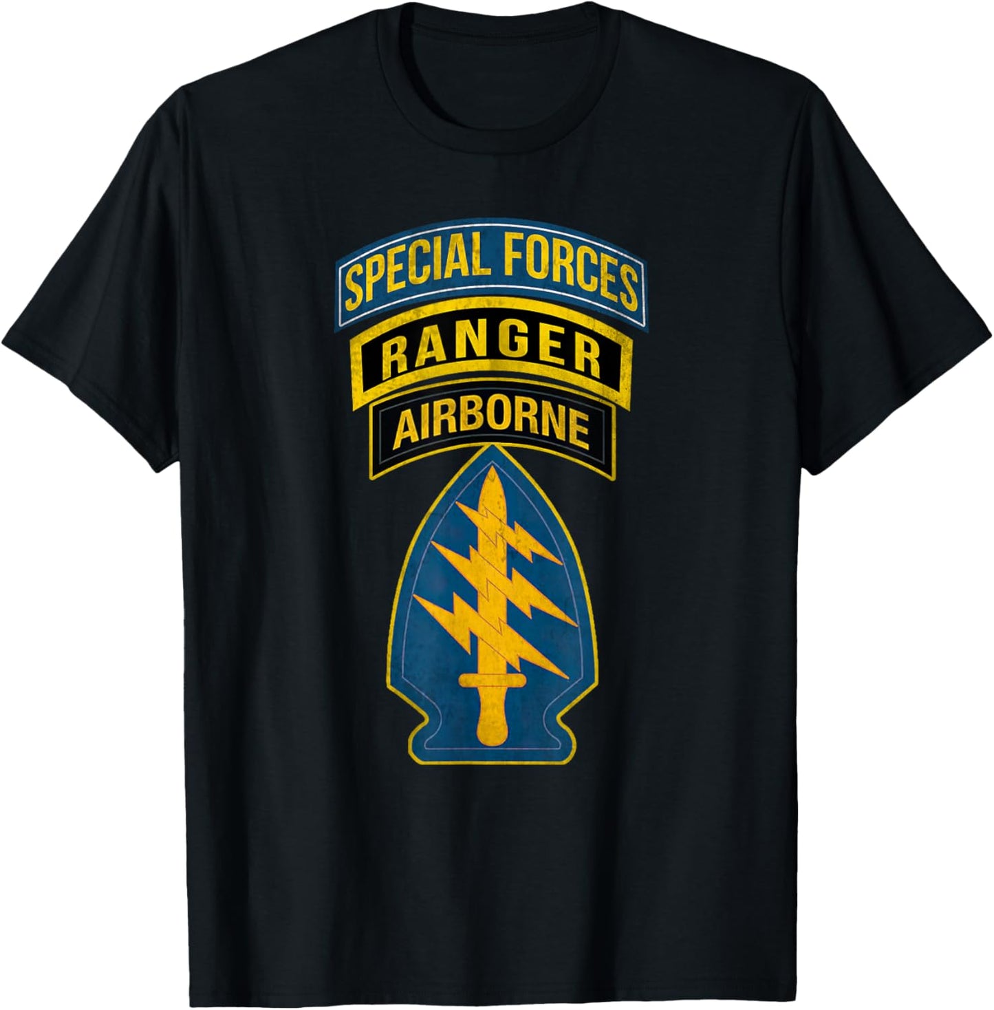 1st Special Forces Command Airborne Ranger Military Veteran T-Shirt - T-Shirt | Black