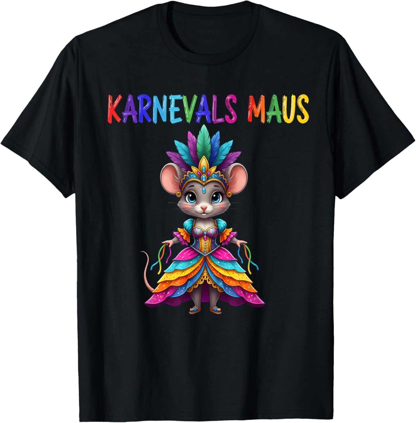 Carnival Mouse Costume for Fancy Dress and Carnival T-Shirt - T-Shirt | Black