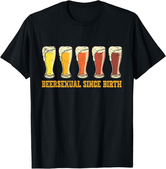 Beer Pride Humour Beersexual Fun Citation T-Shirt - T-Shirt | Black