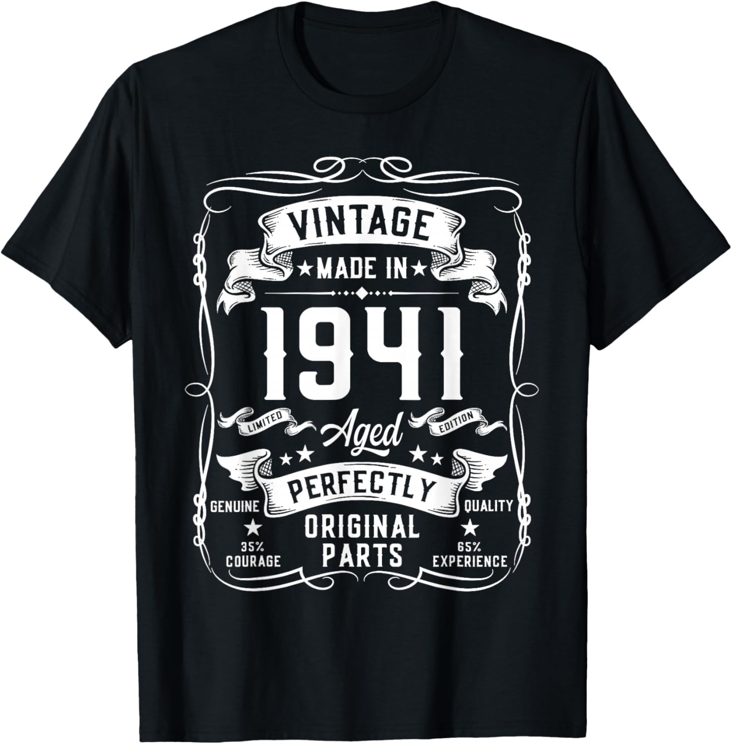 Vintage 1941 85yr 85th Birthday Gifts 85 Years Old T-Shirt - T-Shirt | Black