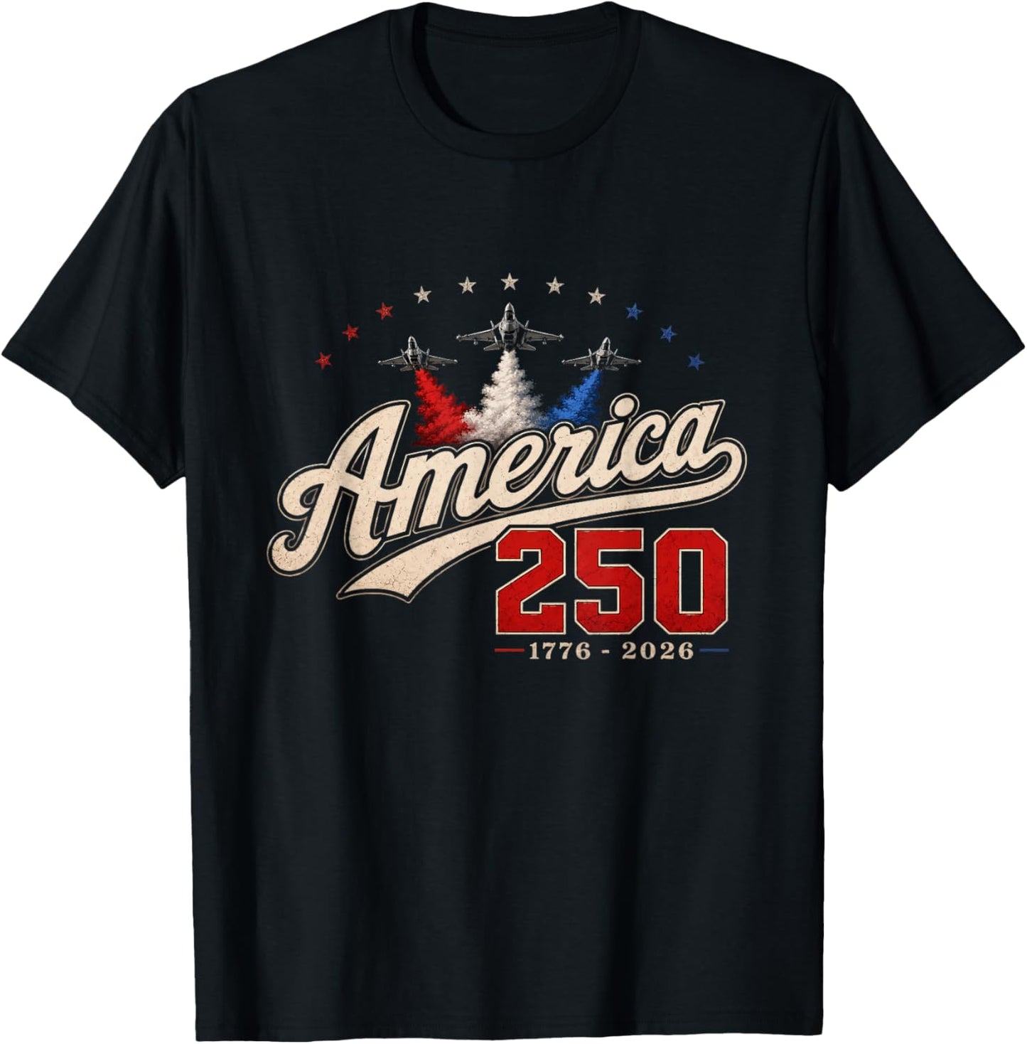 250 Anniversary USA 4th of July Patriotic 250 Years American T-Shirt - T-Shirt | Black