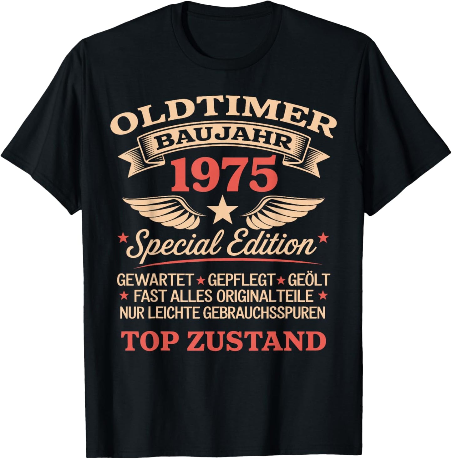 51st Birthday Man Woman 51 Years Decoration 1975 Gift Funny T-Shirt - T-Shirt | Black