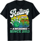 Rolling Into 13 Boy Bowling Birthday Party 13th Birthday T-Shirt - T-Shirt | Black