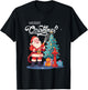 Firetruck Santa Sleigh Fireman Christmas Firefighter Xmas T-Shirt - T-Shirt | Black