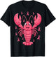 Pink Lobster Breast Cancer Awareness Ribbon Survivor Support T-Shirt - T-Shirt | Black