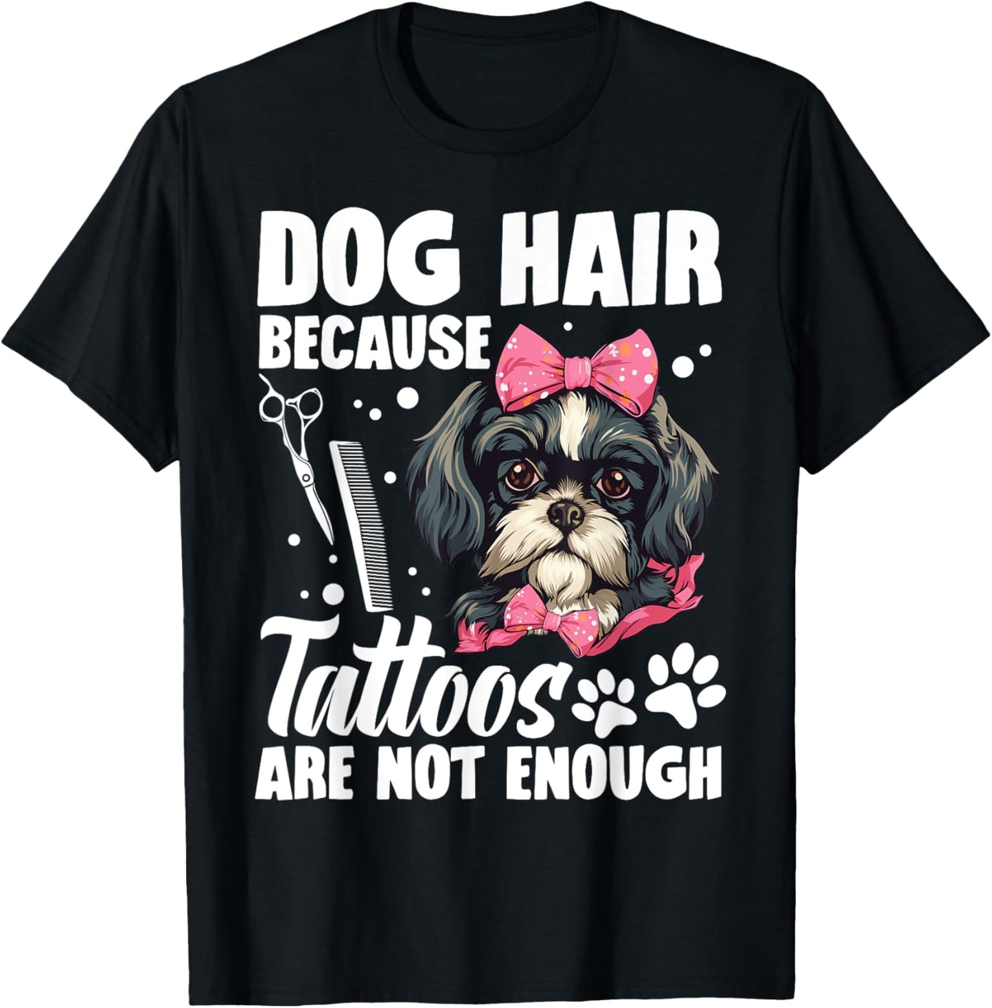 Dog Hairdresser Smocks Grooming Salon Dog Groomer T-Shirt - T-Shirt | Black